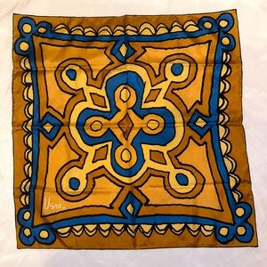 Vintage Vera Wang Silk Scarf 20” Square